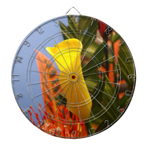 mini yellow calla lily dartboard