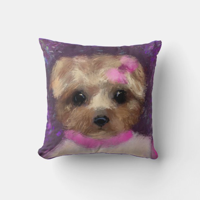 MINI YORKIE POO   CUSHION (Front)