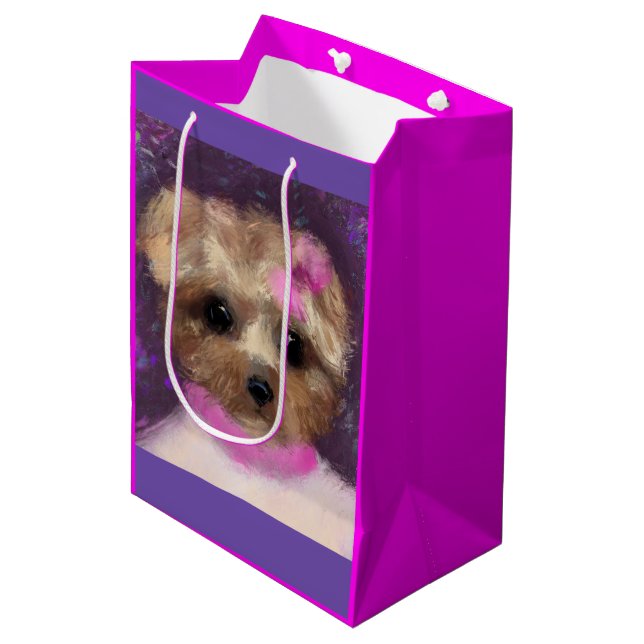 MINI YORKIE POO   MEDIUM GIFT BAG (Front Angled)