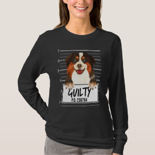 Miniature American Shepherd Mugshot Guilty Dog T-Shirt