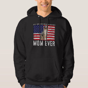 Miniature American Shepherd Mum Usa American Flag  Hoodie