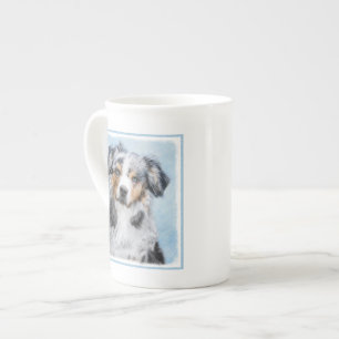 Miniature American Shepherd Painting - Dog Art Bone China Mug