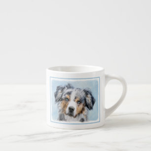 Miniature American Shepherd Painting - Dog Art Espresso Cup