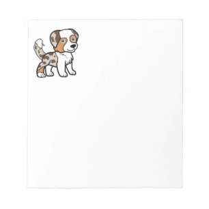 Miniature American Shepherd Red Merle w Tail Notepad
