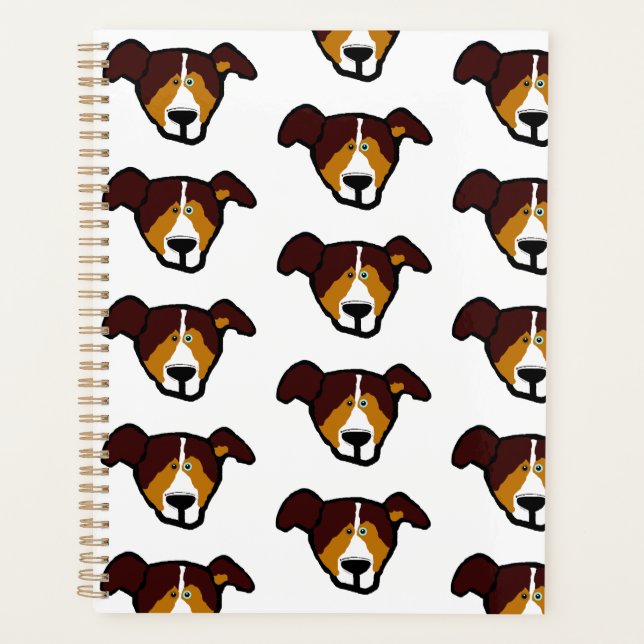 Miniature American Shepherd Red Tri Cartoon Planner (Front)