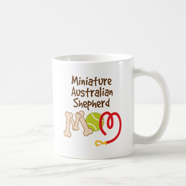 Miniature Australian Shepherd Dog Breed Mum Gift Coffee Mug (Right)
