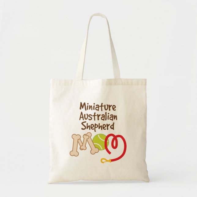 Miniature Australian Shepherd Dog Breed Mum Gift Tote Bag (Front)