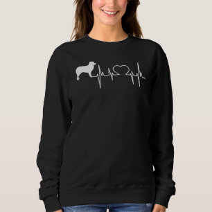 Miniature Australian Shepherd Dog Heartbeat Sweatshirt