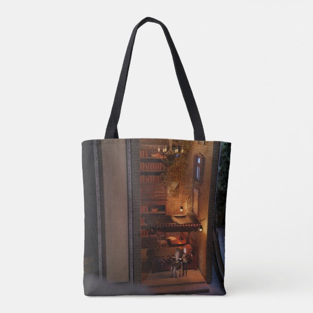 Miniature book nook diorama - enemies to lovers tote bag (Back)