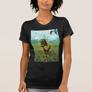 Miniature Brown horse Valentine Heart T-Shirt