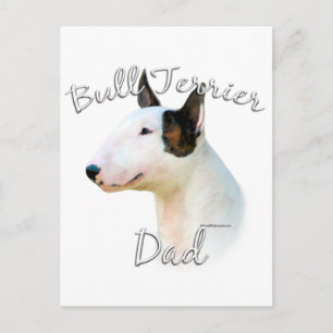 Miniature Bull Terrier Dad 2 Postcard