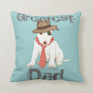 Miniature Bull Terrier Dad Cushion