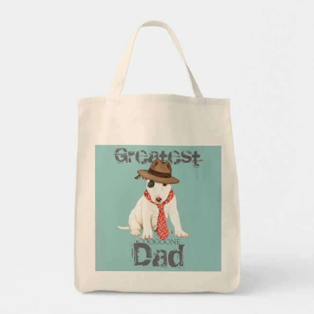 Miniature Bull Terrier Dad Tote Bag (Front)