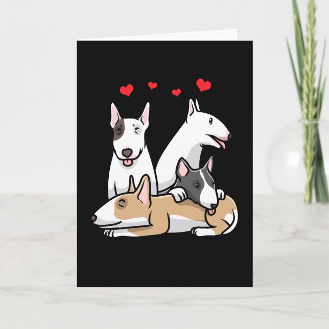 Miniature Bull Terrier Dog Card (Front)