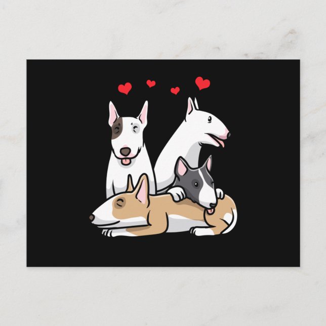 Miniature Bull Terrier Dog Postcard (Front)