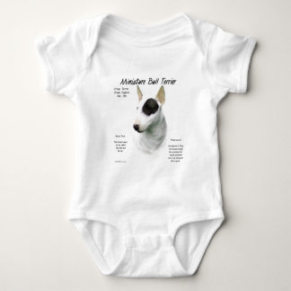 Miniature Bull Terrier History Design Baby Bodysuit