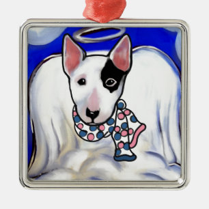 Miniature Bull Terrier Metal Tree Decoration