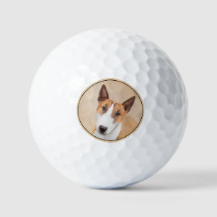 Miniature Bull Terrier Painting - Cute Original Do Golf Balls