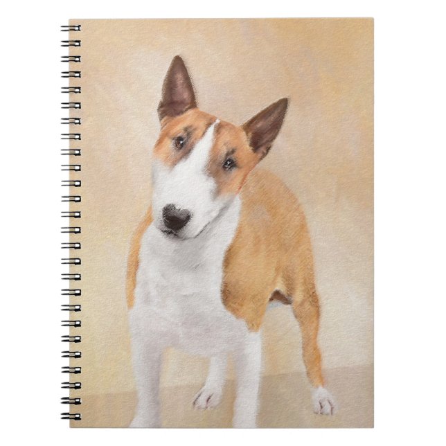 Miniature Bull Terrier Painting - Cute Original Do Notebook (Front)