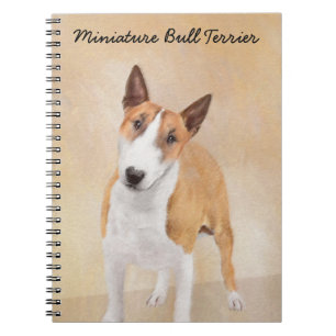 Miniature Bull Terrier Painting - Cute Original Do Notebook