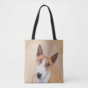 Miniature Bull Terrier Painting - Cute Original Do Tote Bag