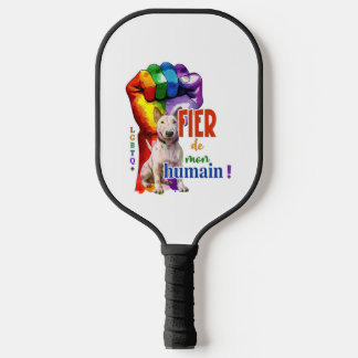 Miniature Bullterrier dog Pickleball Paddle