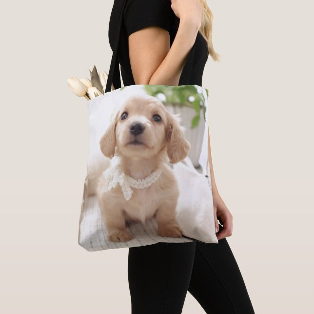 Miniature Dachshund Tote Bag (Close Up)