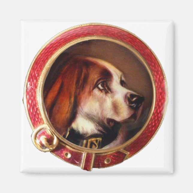 MINIATURE DOG PORTRAITS Bloodhound Magnet (Front)