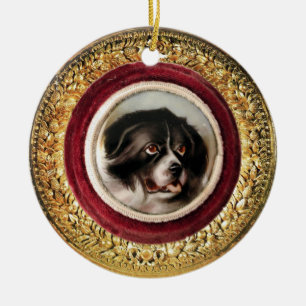 MINIATURE DOG PORTRAITS Newfoundland Ceramic Tree Decoration