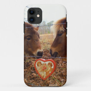 Miniature Donkey & Horse Valentine Heart Case-Mate iPhone Case