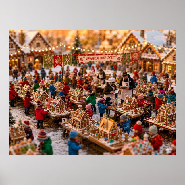 Miniature Gingerbread House Contest Poster (Front)