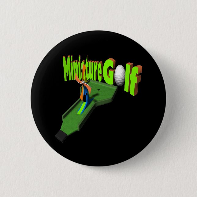 Miniature Golf 6 Cm Round Badge (Front)