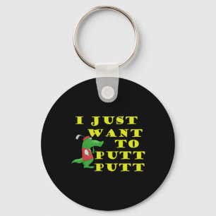 Miniature Golf Funny Mini Golf Tee Golf Ball Putt  Key Ring