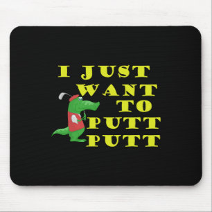 Miniature Golf Funny Mini Golf Tee Golf Ball Putt  Mouse Pad