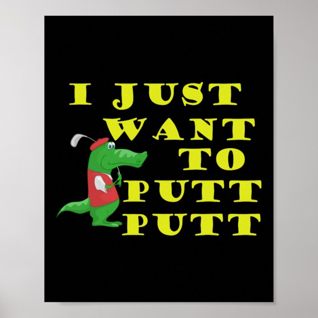 Miniature Golf Funny Mini Golf Tee Golf Ball Putt  Poster (Front)