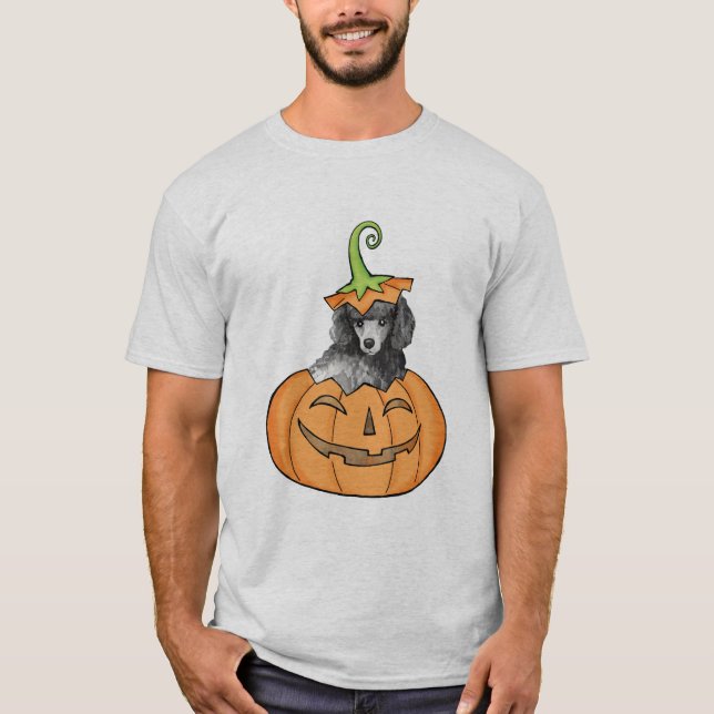 Miniature Halloween Poodle T-Shirt (Front)