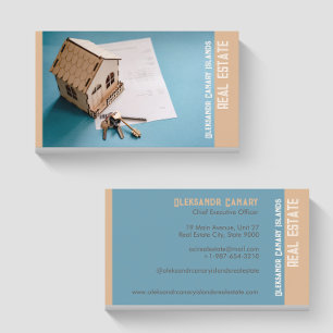 Miniature Home, Keys and Document Real Estate Business Card