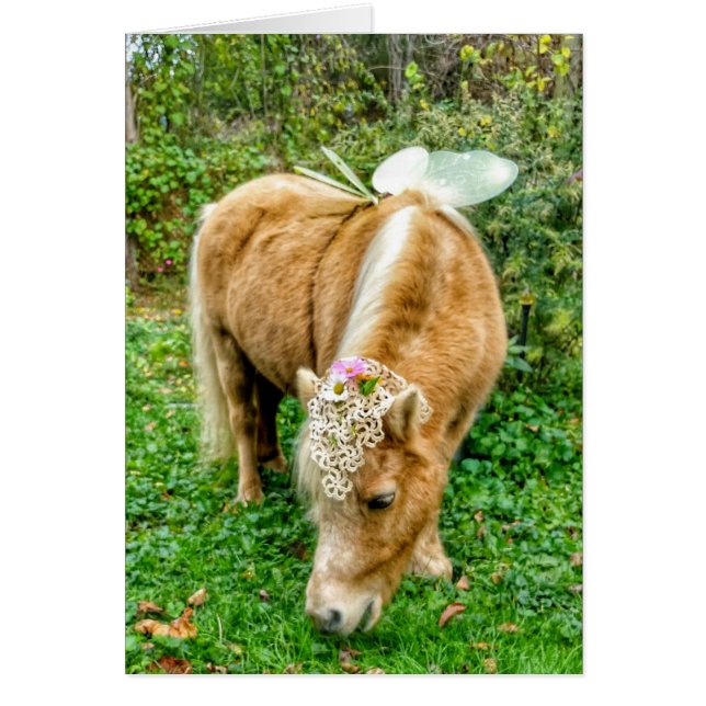 miniature horse fairy card (Front)