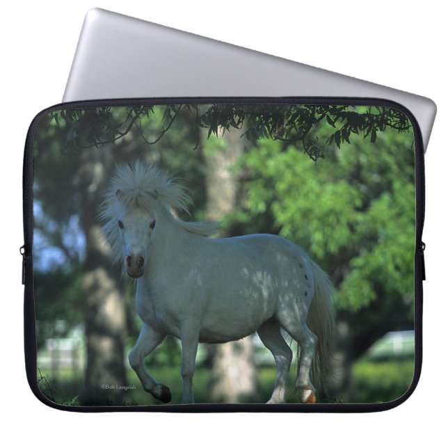Miniature Horse Standing in the Trees Laptop Sleeve (Front)