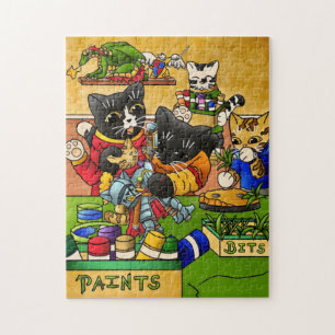 Miniature Knight Cat Model Painting Cats Jigsaw Puzzle