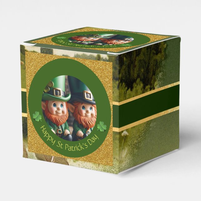 Miniature Leprechaun St Patrick's Day CFB Favour Box (Front Side)