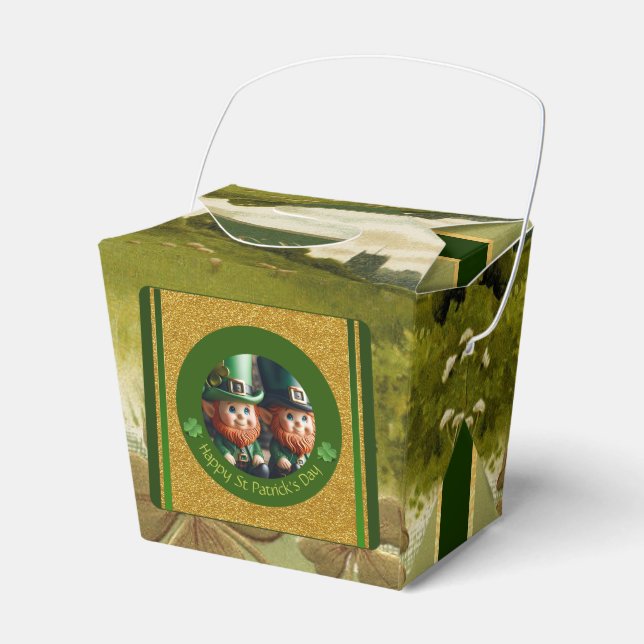 Miniature Leprechaun St Patrick's Day TOFB Favour Box (Front Side)