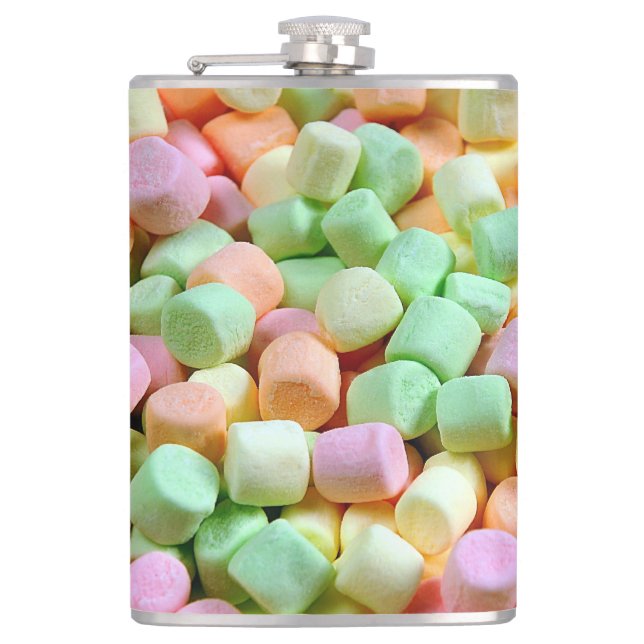 Miniature marshmallows hip flask (Front)
