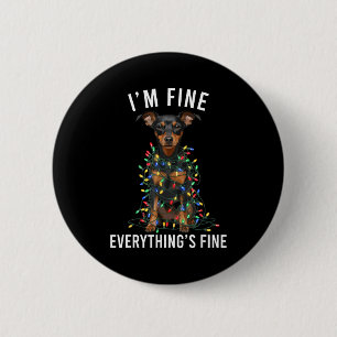 Miniature Nscher Christmas I'm Fine Everything Is 6 Cm Round Badge