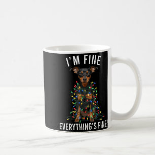 Miniature Nscher Christmas I'm Fine Everything Is Coffee Mug