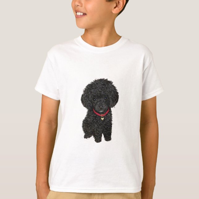 Miniature or Toy Poodle - Black 1 T-Shirt (Front)