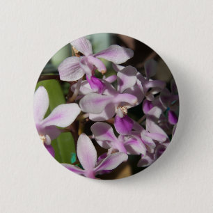 miniature orchids 6 cm round badge