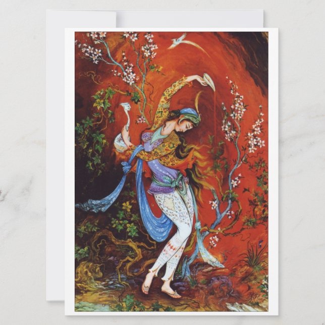 Miniature Painting of a Persian nymph (Front)