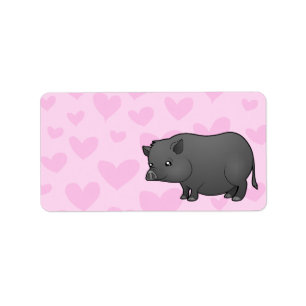 Miniature Pig Love Label