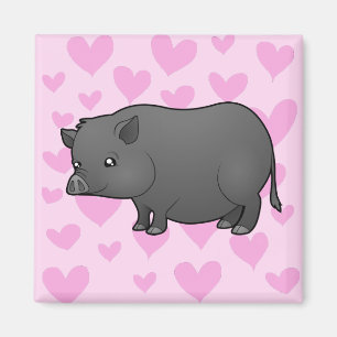 Miniature Pig Love Magnet